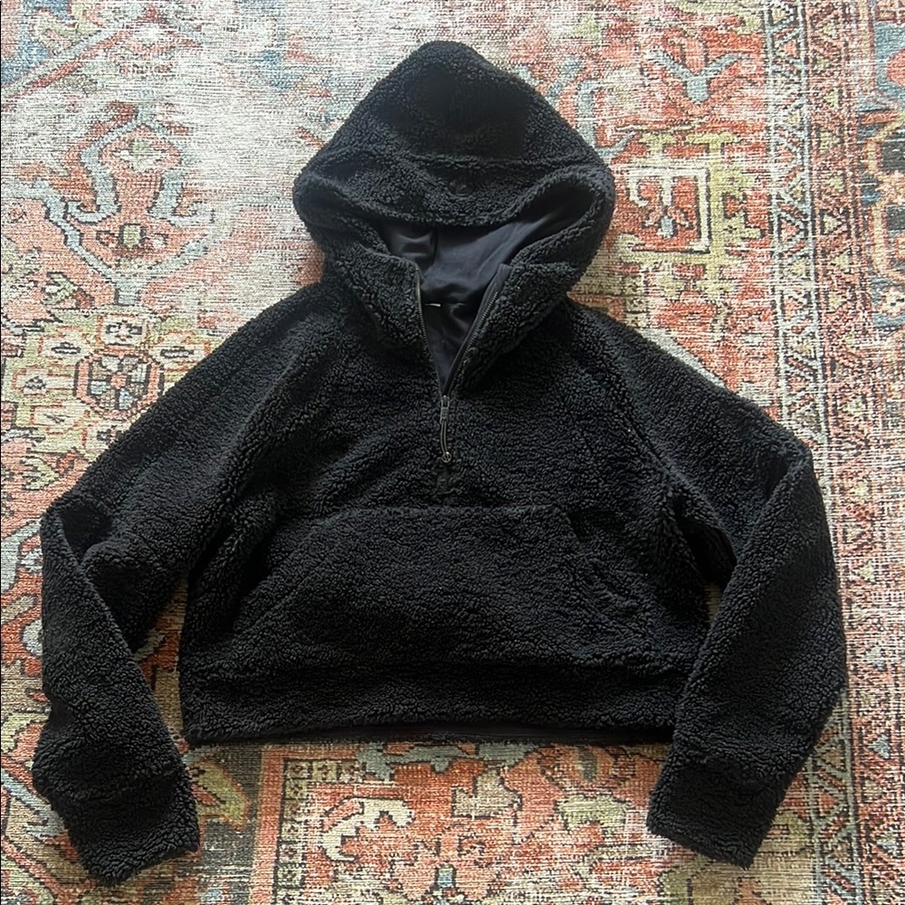 Lululemon Black Fleece Scuba 1/2 zip Hoodie size xsmall small NWOT retail $148